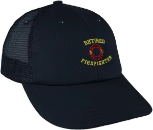 Speedy Pros Trucker Hat Baseball Cap Retired Firefighter Fireman Embroidery Cotton Snapback