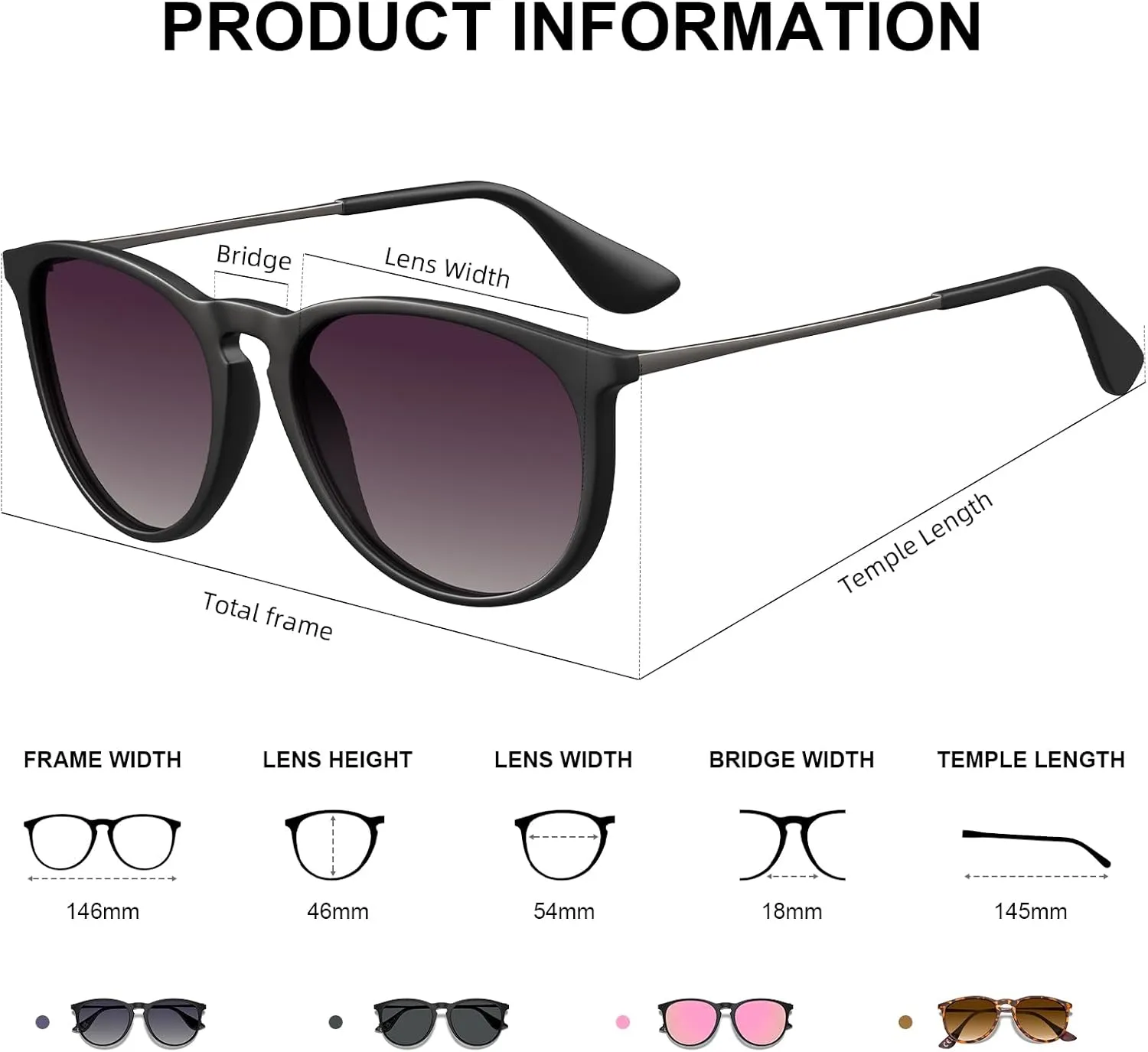 STGATN Vintage Round Sunglasses for Women Polarized UV Protection, Trendy Retro Designer Style ST028