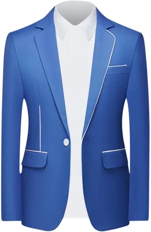 Suit Jacket for Mens Slim Fit Formal Blazer Jackets Long Sleeve Work Sport Coat Notch Neck Wedding Prom Jackets