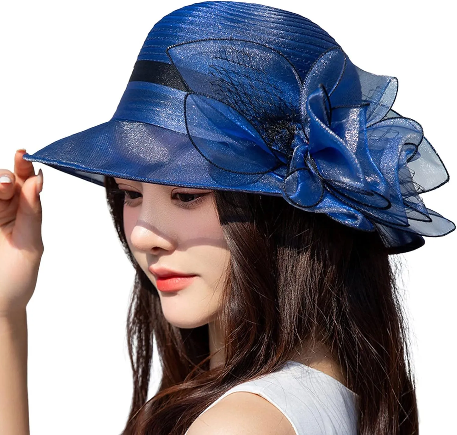 Summer Party Summer Hat for Women Fascinators Bridal Tea Party Hat Sun Beach Cap with Flower