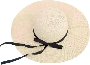 Summer Sun Hats for Women Wide Brim Panama Fedora Beach Hat UPF 50  Visor Baseball Cap s Birthday Easter