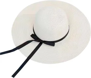 Summer Sun Hats for Women Wide Brim Panama Fedora Beach Hat UPF 50  Visor Baseball Cap s Birthday Easter
