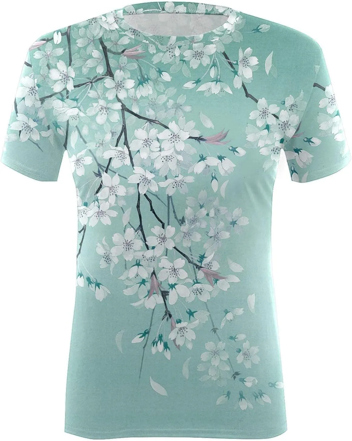 Summer Tops for Women 2025 Casual T-Shirts Shirts Graphic Tee Short Sleeve Top Floral Print Loose Top