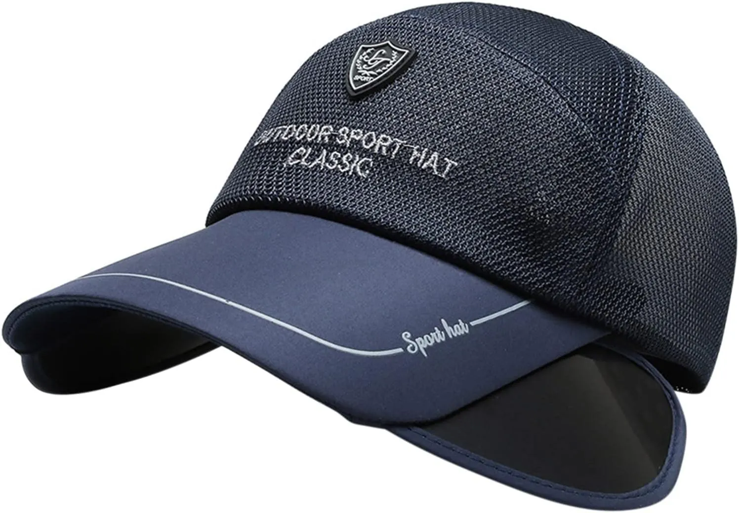 Sun Golf Visor Hats Wide Brim Beach Fishing Hat for Women, Adjustable Retractable Brim Golf Cap Beach Tennis Hats