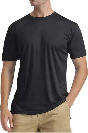 Sun Shirts for Men UPF 50  Beach Fishing T-Shirts SPF UV Swim Shirt Rash Guard Short Sleeve Quick Dry Athletic Shirts