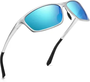 SUNGAIT Sunglasses Men Polarized Rectangle: Sports Sun Glasses UV Protection – Cool Shades for Driving Running Fishing Golf