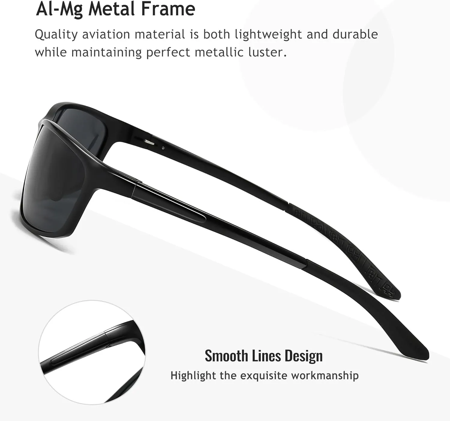 SUNGAIT Sunglasses Men Polarized Rectangle: Sports Sun Glasses UV Protection – Cool Shades for Driving Running Fishing Golf