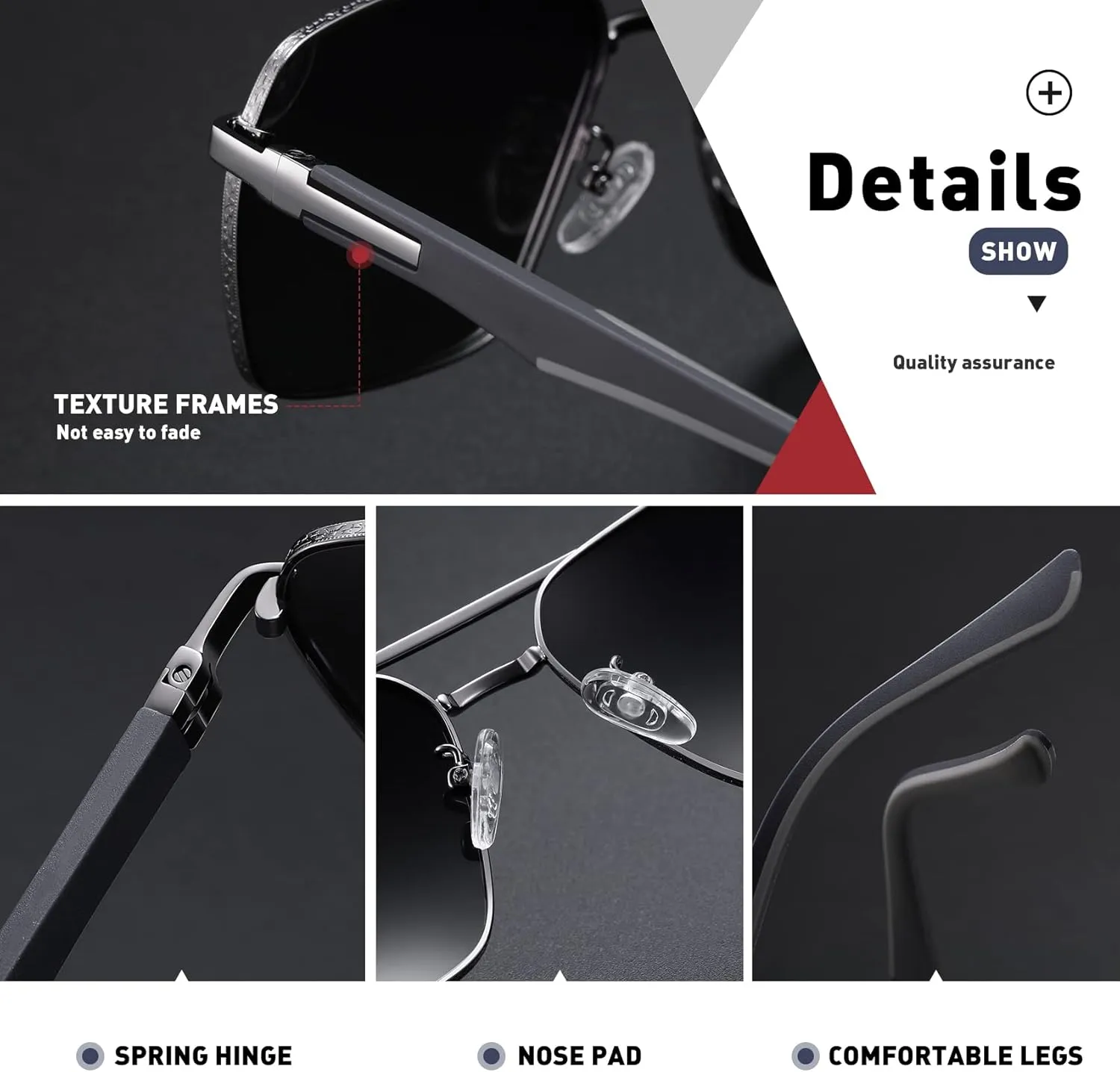 Sunglasses for Men Women Trendy Polarized Sunglasses UV400 Fashion SunGlasses Aviator Sunglasses for Driving Fishing