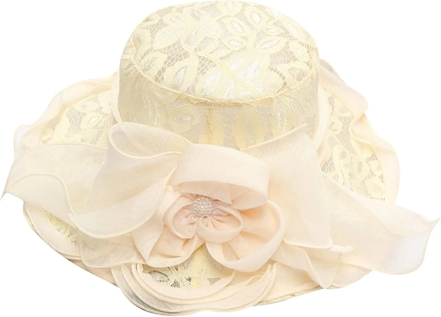 Tea Party Hats for Girls Church Summer Bowler Cloche Hat Bowknot Sun Bridal Dress Cap
