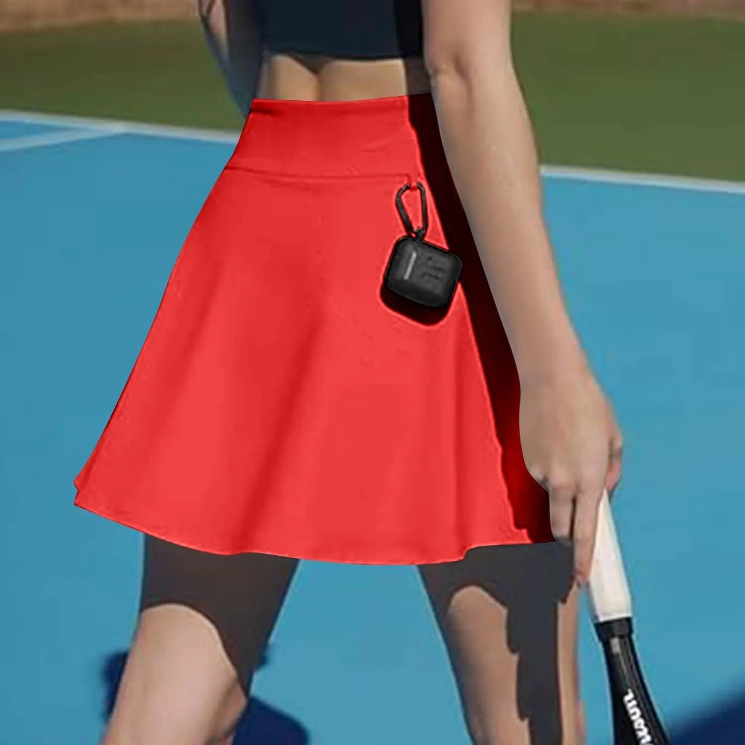 Tennis Skirts for Women with Shorts Underneath High Waisted Slit Golf Skort with Pockets Pickleball Athletic Skirt