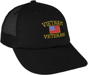 Trucker Hat Baseball Cap Vietnam Veteran War B Embroidery Dad for Men & Women