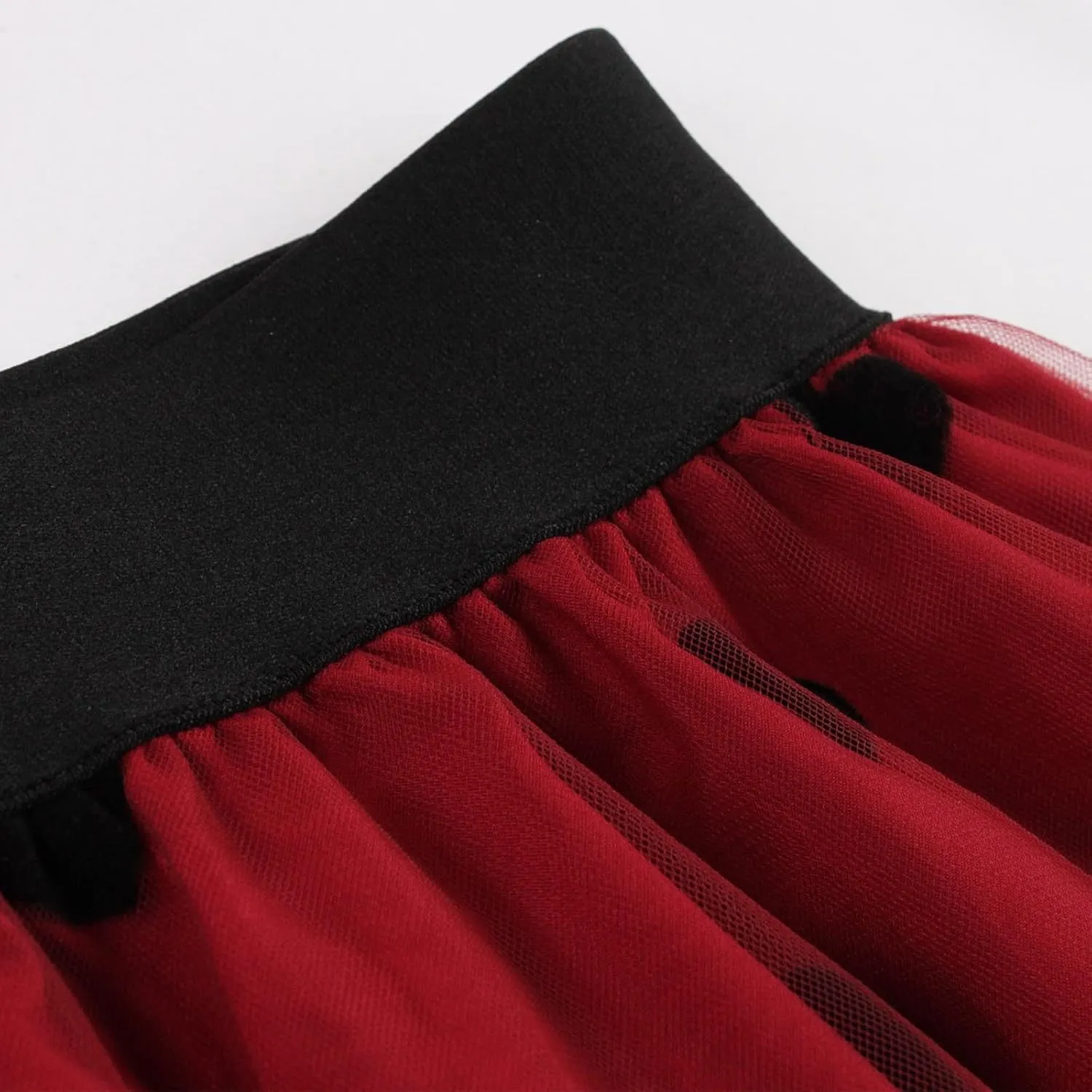 Tulle Maxi Skirt for Women Heart Print Mesh A Line High Waist Flowy Skirts Romantic Party Outfit