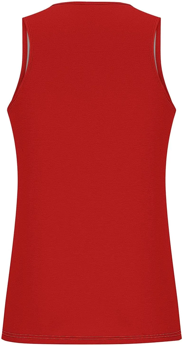 Uillui Men's Graphic T-Shirts Palm Tree Beach Shirts Summer Gym Workout Sleeveless Muscle Tank Tops Casual Cotton Tank Tops