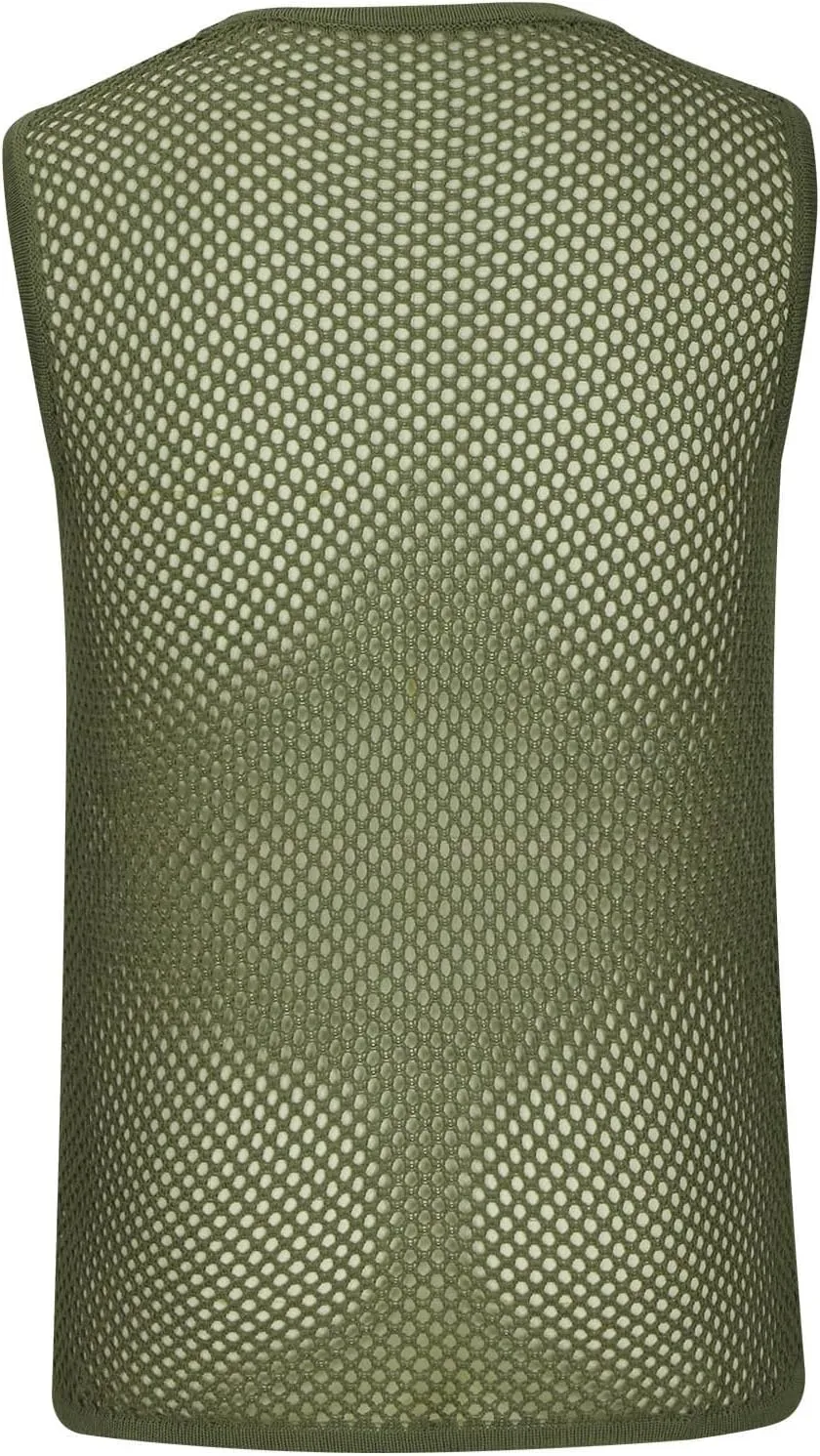 Uillui Men's Mesh Fishnet Muscle Shirts See Through Mesh Party Vest Tops Workout Muscle Tank Fitted Crew Neck Base Layer Tee