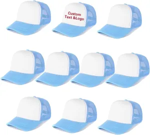 Ultrafun 10 Pack Trucker Hat Mesh Sublimation Blank Hats Adjustable Baseball Caps Hats for Men Women