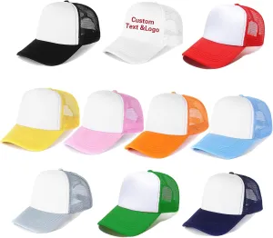 Ultrafun 10 Pack Trucker Hat Mesh Sublimation Blank Hats Adjustable Baseball Caps Hats for Men Women