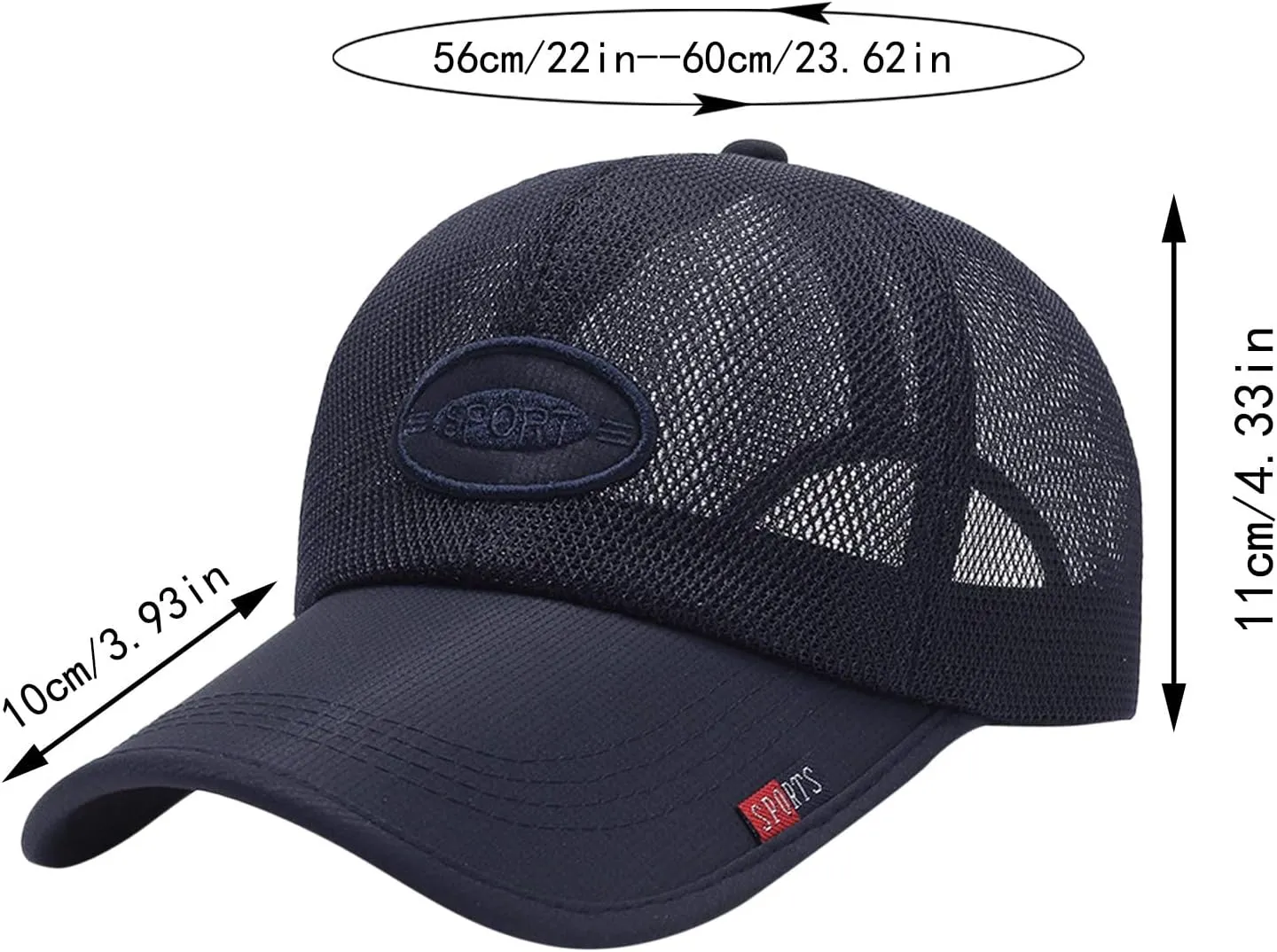Unisex Breathable Full Mesh Hat Summer Mesh Baseball Cap Trucker Hat Baseball Cap for Men Women Outdoor Sports