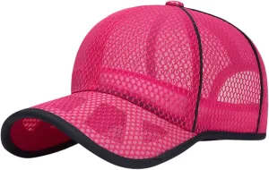 Unisex Quick-Dry Baseball Cap with Breathable Mesh Adjustable Sports Hat Running Cap Outdoor Sun Hat for Men