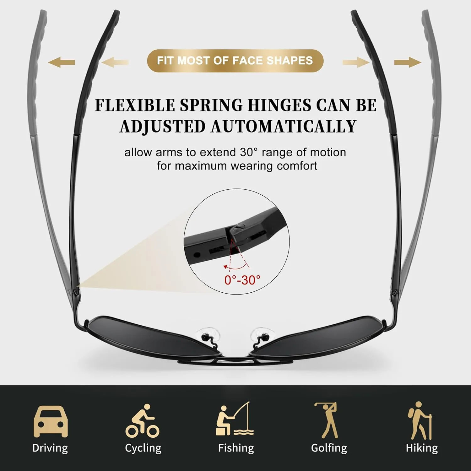 URUMQI Polarized Aviator Sunglasses for Men Women,UV400 Protection Lens, Ultra Lightweight Pilot Sun Glasses for Driving Golf