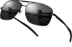 URUMQI Polarized Aviator Sunglasses for Men Women,UV400 Protection Lens, Ultra Lightweight Pilot Sun Glasses for Driving Golf