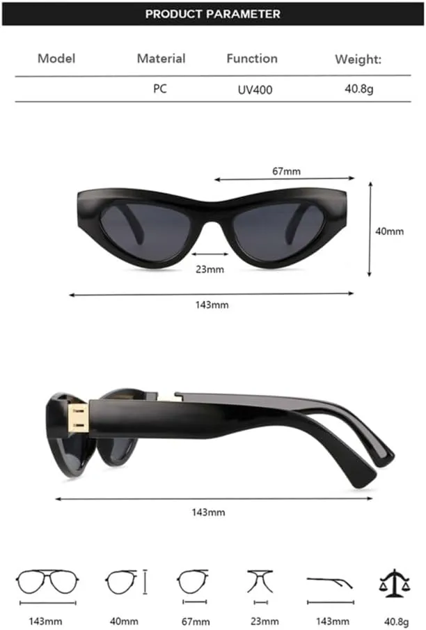 Vintage cat eye Sunglasses Women Retro Sun Glasses Female
