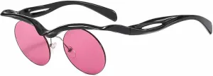 Vintage Rimless Round Punk Sunglasses Women Men Trendy Fashion Luxury Small Frame Outdoors Shade Sunglasses Uv400