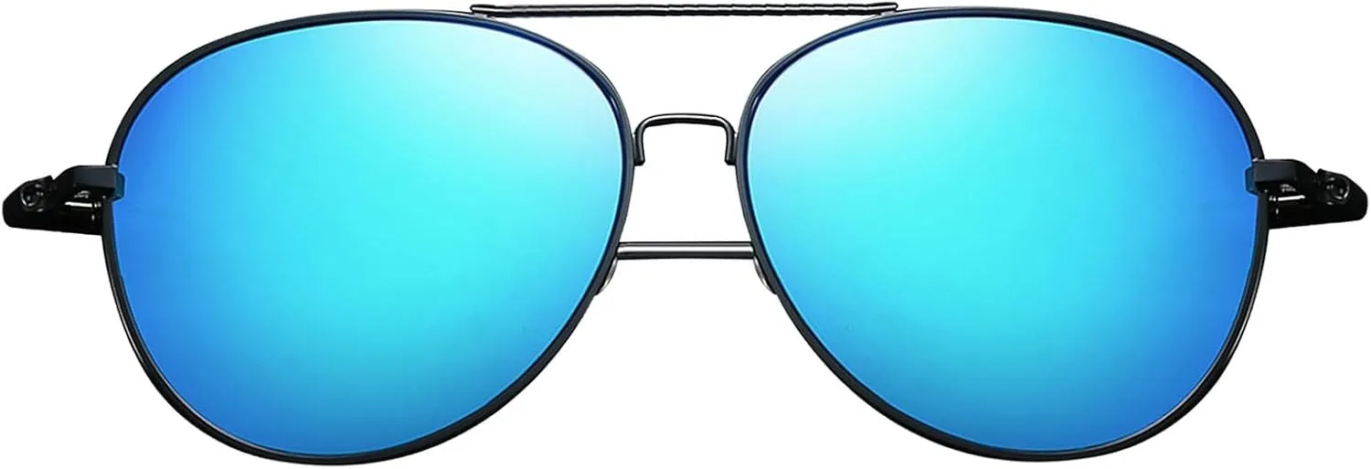 Vintage Round Aviator Sunglasses for Men Driving Sun glasses Polarized Lens UV400 Protection