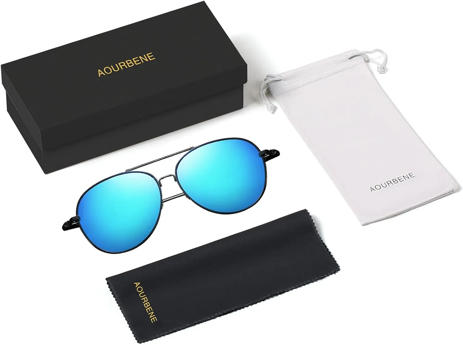 Vintage Round Aviator Sunglasses for Men Driving Sun glasses Polarized Lens UV400 Protection