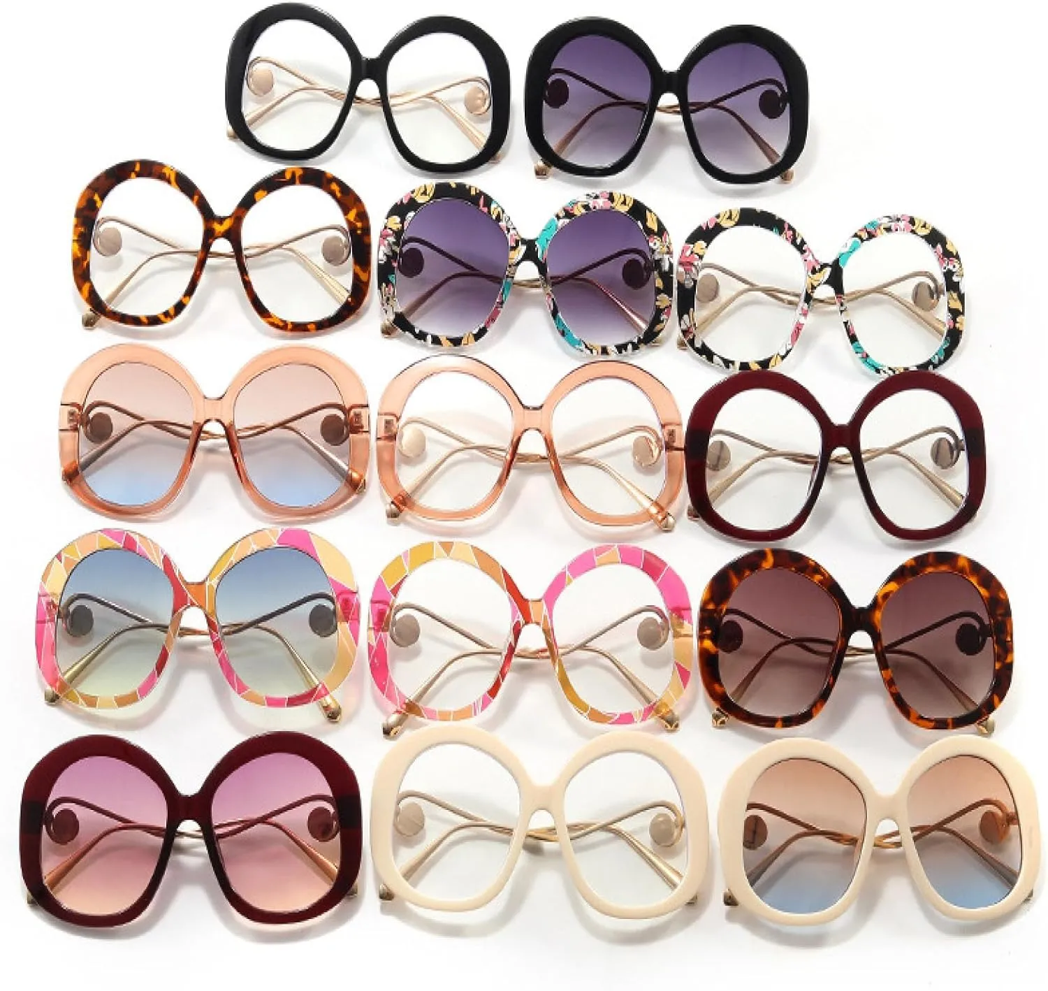 Vintage Round Women Luxury Sunglasses Fashion Pearl Glasses Frames Uv400 Female Spectacles
