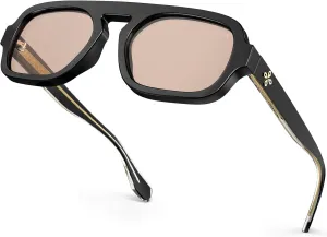 VISOONE Aviator Trendy Sunglasses for Women Men 70s Flat Top Large Retro Fashion Shades Jane