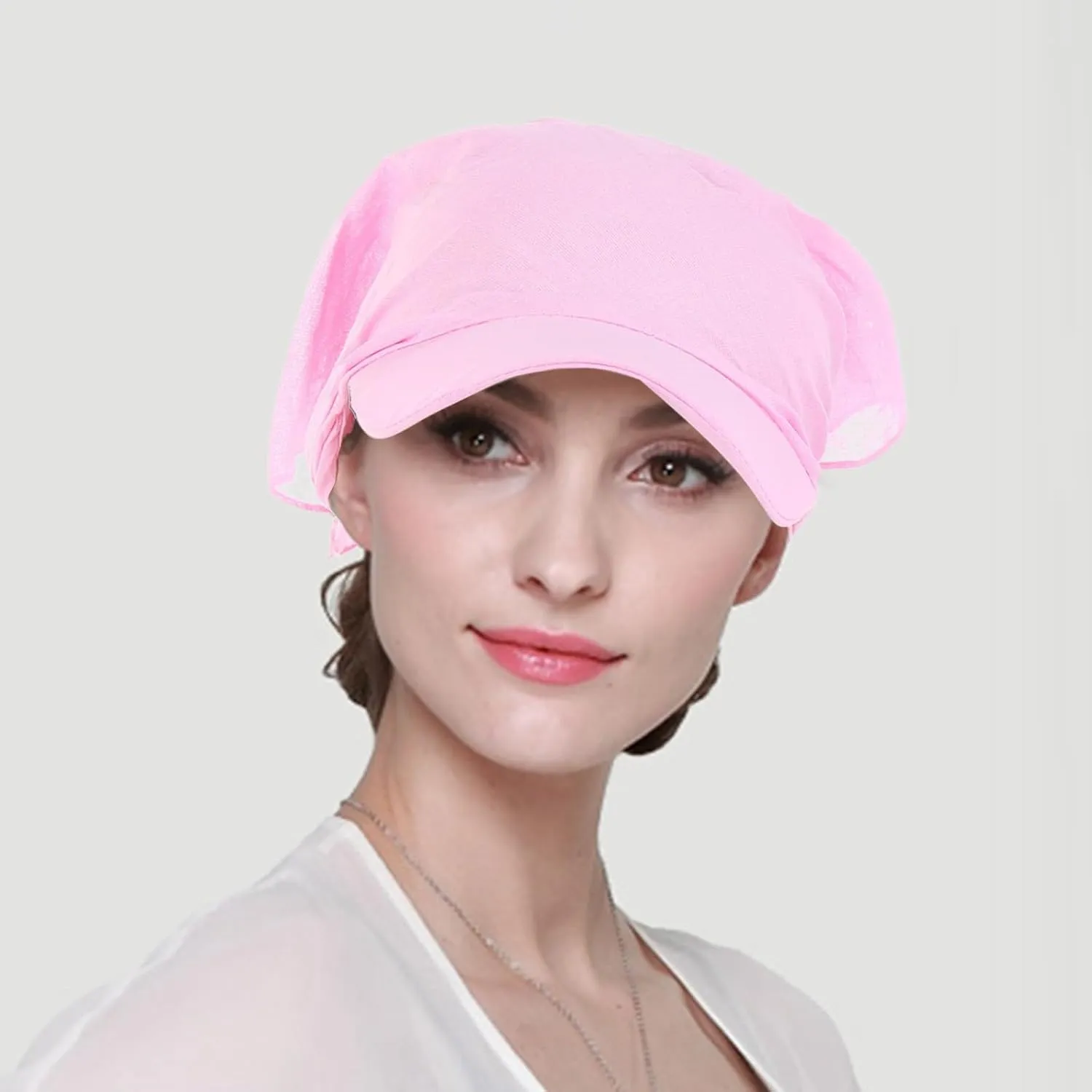 Visor Hats for Women UPF 50  UV Sun Protective Packable Chemo Cancer Head Scarf Hat Wide Brim Golf Tennis Sun Visors Cap