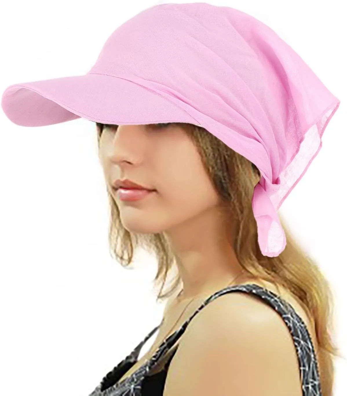 Visor Hats for Women UPF 50  UV Sun Protective Packable Chemo Cancer Head Scarf Hat Wide Brim Golf Tennis Sun Visors Cap