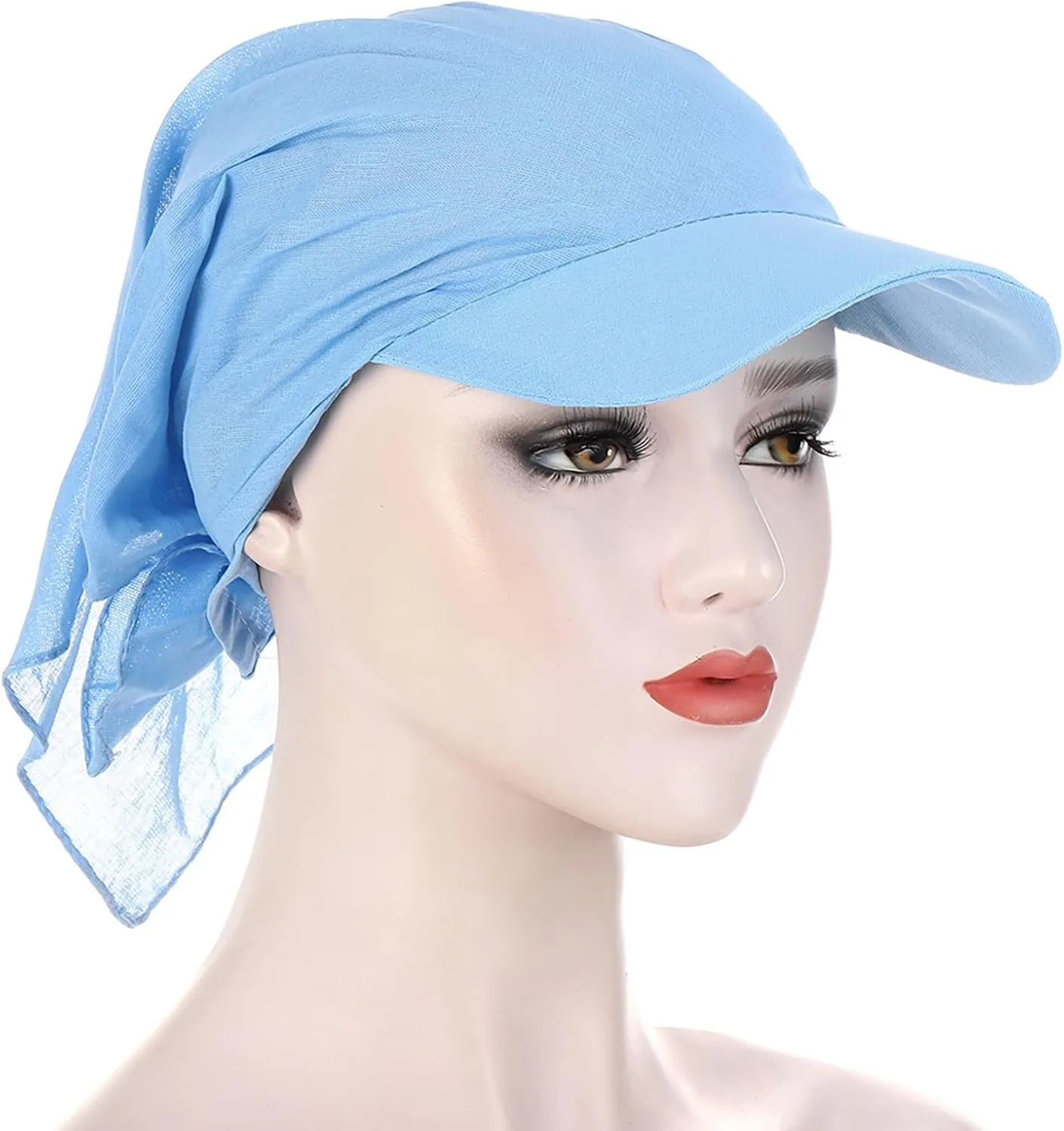 Visor Hats for Women UPF 50  UV Sun Protective Packable Chemo Cancer Head Scarf Hat Wide Brim Golf Tennis Sun Visors Cap