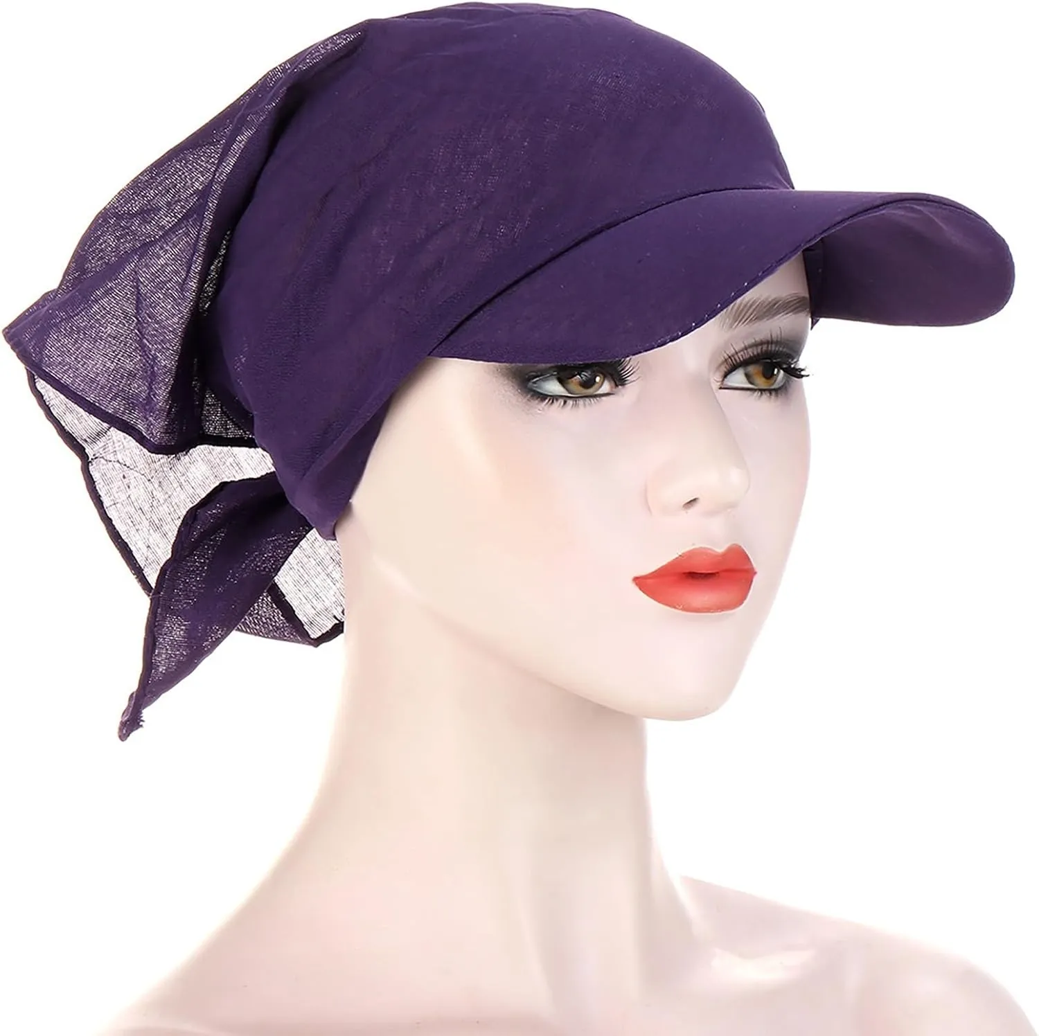 Visor Hats for Women UPF 50  UV Sun Protective Packable Chemo Cancer Head Scarf Hat Wide Brim Golf Tennis Sun Visors Cap