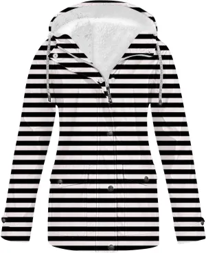 Water Repellent Jackets Women Trendy Printed Hooded Raincoat Lightweight Waterproof Windbreaker Hiking Rain Jackets