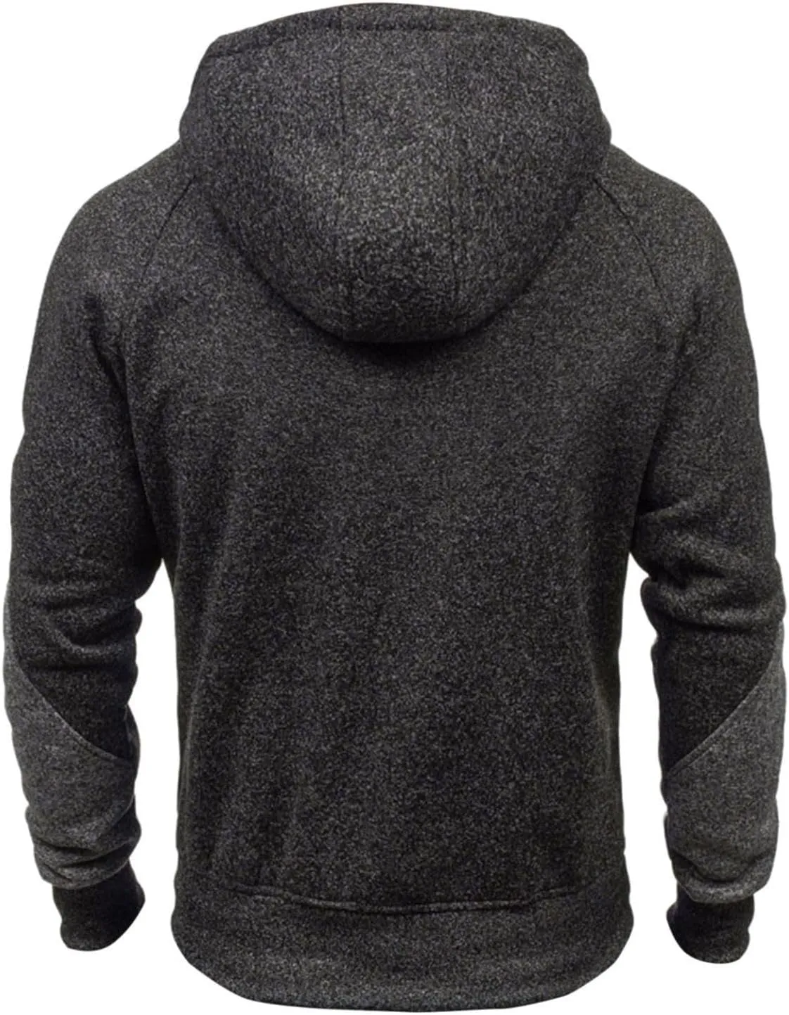 Winter Coats For Men Solid Hooded Zipper Warm Cardigan Knitted Coat Washed Duck Sherpa-Lined Utility Jacket Peacoat