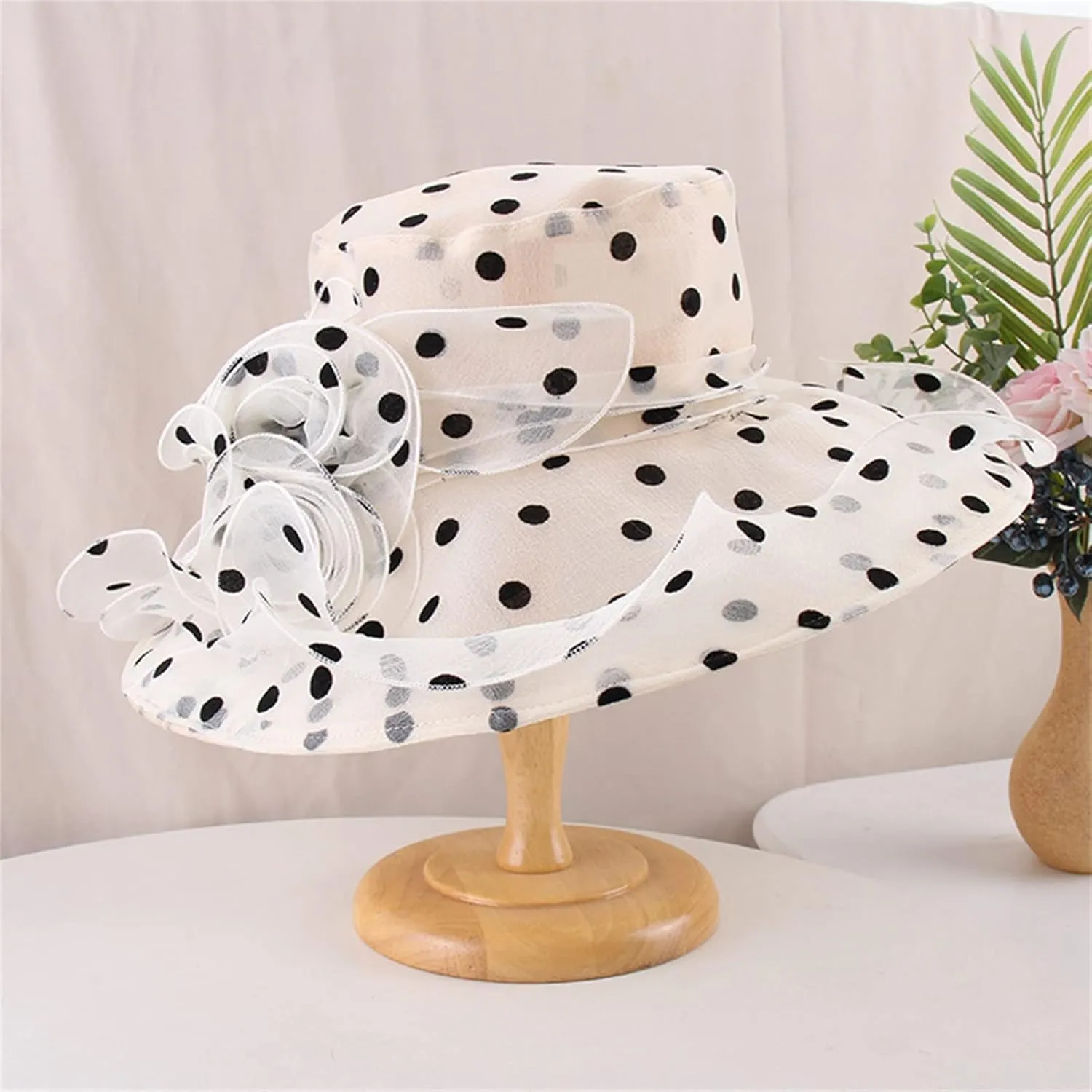 Women Sun Hat Fascinators Bucket Bowler for Tea Party Bridal Wedding Church Dress