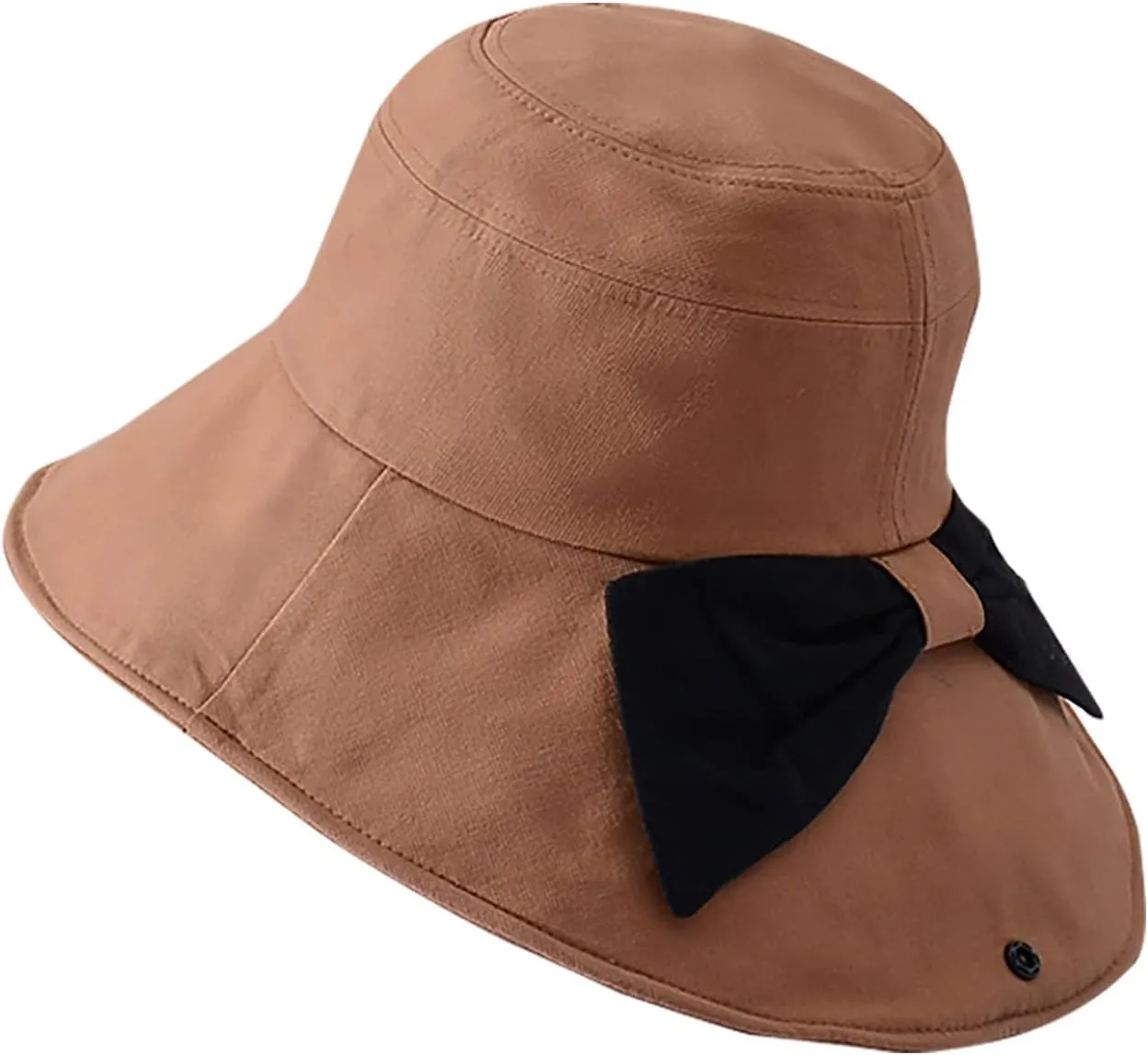 Women Trendy Sun Bucket Hat Cotton Hats Teens Girls Wide Brim Floppy Summer Beach Caps Cute Fedora Hat UV Protection
