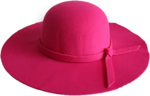 Women Wide Brimmed Dome Hat,Foldable Retro Floppy Fedora Hat,Panama Felt Bowler Sun Cap Vintage Bow Fedora Hats