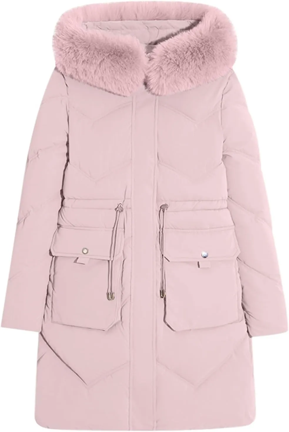 Women Winter Coats Long Hooded Lightweight Puffer Jackets Plus Size Thicken Quilted Jackets Parkas Down Coats Outerwear