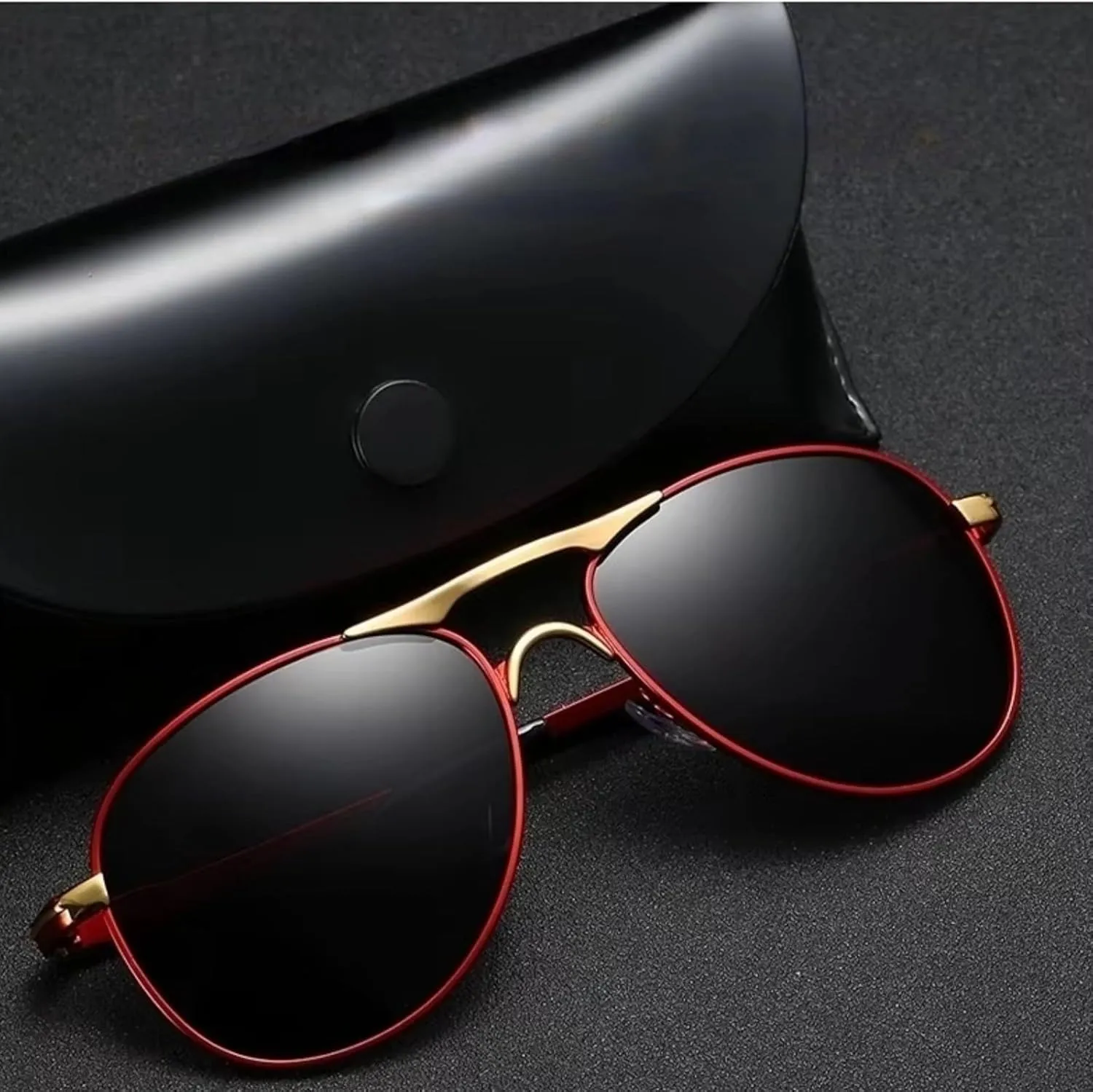 Women's Aviator Sunglasses Polarized Retro Luxury Metal Frame UV400 Protection Lightweight Unisex Pilot Sunglasses for Driving, Fishing & Outdoor(GunBlack Silver Gun)