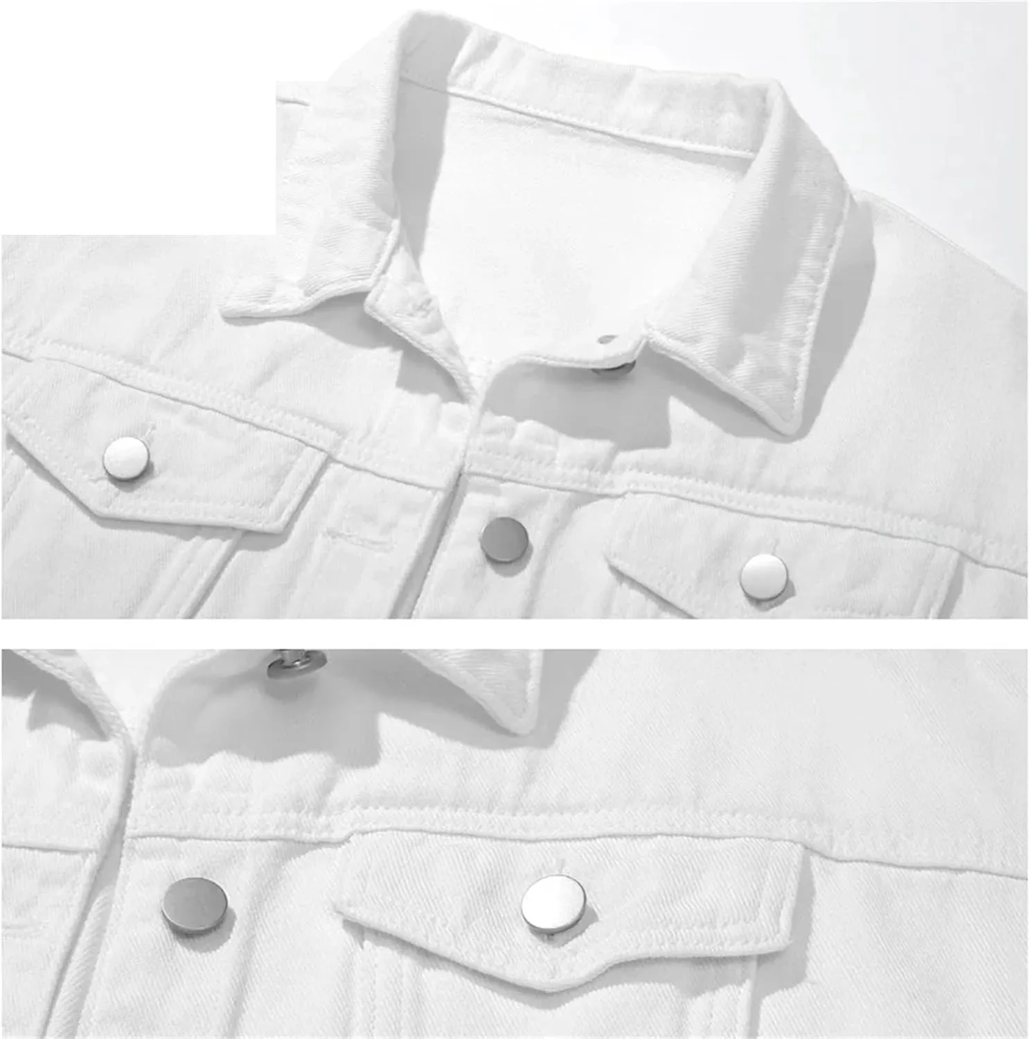 Women's Boyfriend Fit Denim Jacket For Women Loose Short Jean Jacket Tops Vintage Washed Denim Coats