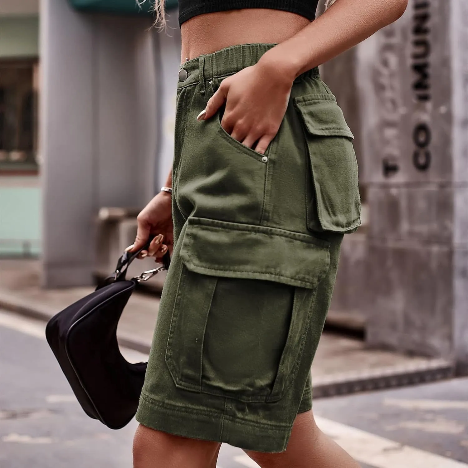 Womens Casual Shorts Bermuda Leopard Print High Waisted Wide Leg Shorts Relaxed Fit Lightweight Shorts with Pocket