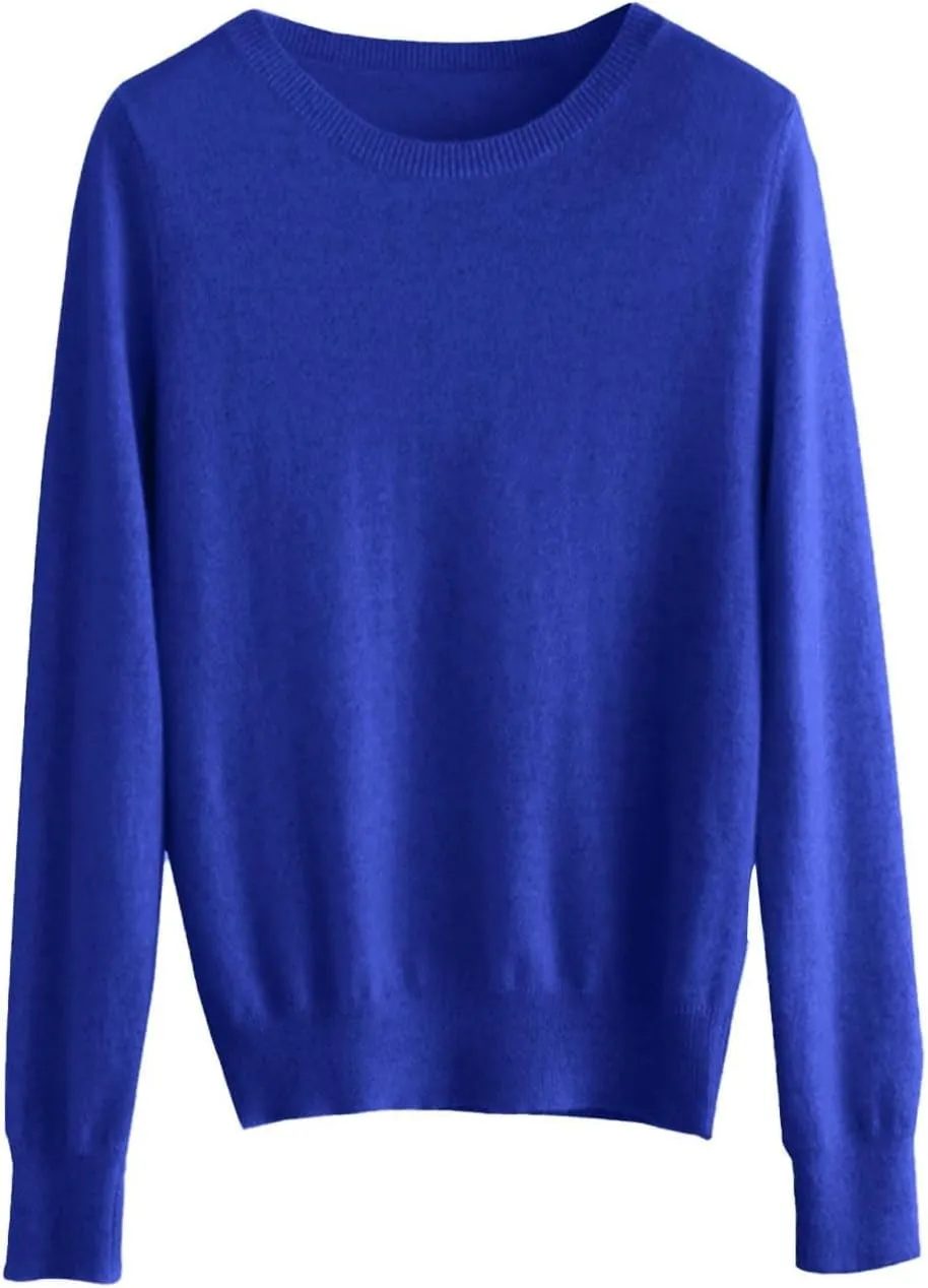 Women's Crewneck Ribbed Knit Sweater Winter Chunky Thermal Solid Color Trendy Jumper Skin Friendly Based Pullover Top