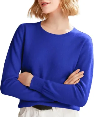 Women's Crewneck Ribbed Knit Sweater Winter Chunky Thermal Solid Color Trendy Jumper Skin Friendly Based Pullover Top