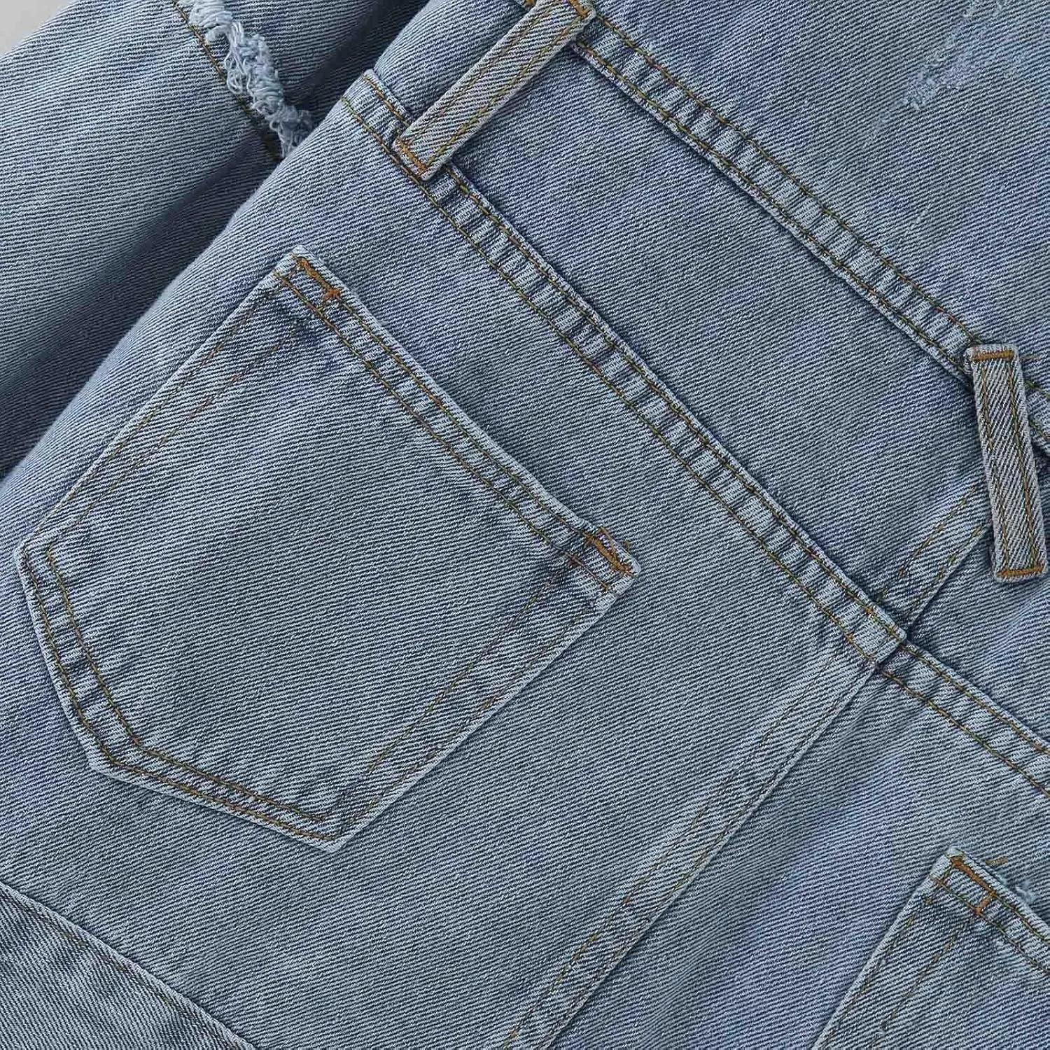 Womens Cropped Denim Jackets 2024 Trendy Button Up Shacket Fall Spring Long Sleeve Jean Coats Retro Petite Denim Coat