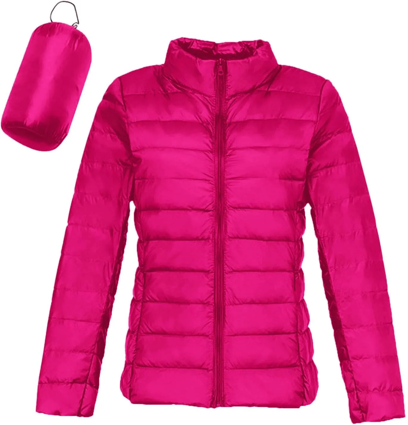 Womens Down Jacket Lightweight Windproof Slim Fit Cropped Bomber Jackets Winter Trendy Thermal Puffer Quilted Coats