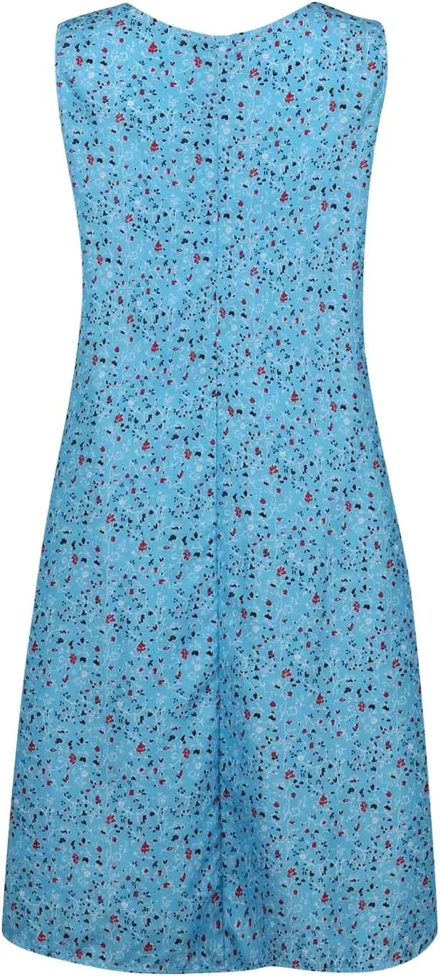 Womens Dresses Summer Sundresses 2025 Dresses Casual Sleeveless Tank Top Dress Ruffle Dress Floral Dress with Pockets