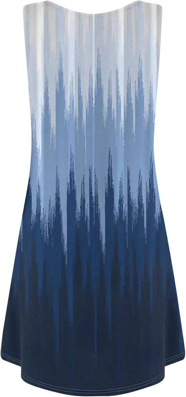 Womens Dresses Summer Sundresses Casual Dress Sleeveless Tank Dress with Pockets Office A Line Vest Dresses