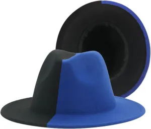 Women's Fedora Hat Felted Hats for Men's Gradient Color Wide Brim Casual Men Women Hats
